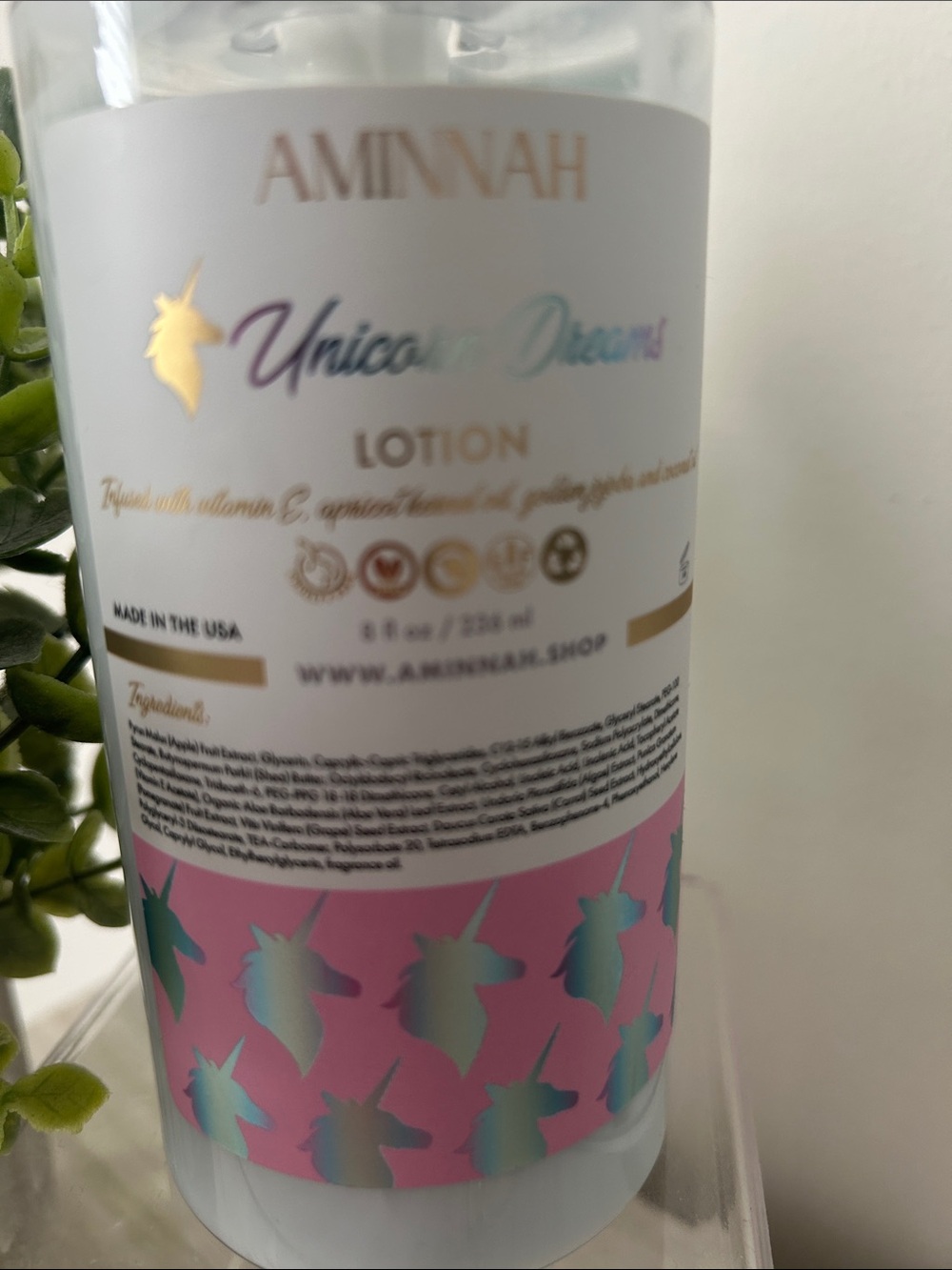 Aminnah Unicorn Dreams Moisturizing Lotion — Pink NWT - Picture 5 of 5